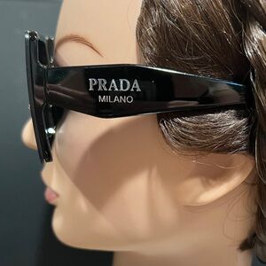 New Auth.Prada Oversized Black Sunglasses, including box and accessories